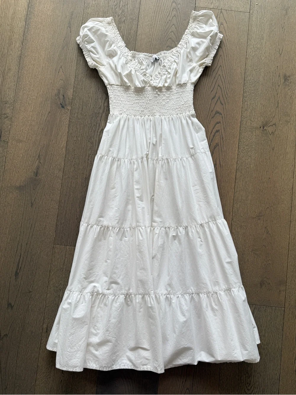Danielle Bernstein Cotton Smocked Midi Dress - Picture 8 of 10
